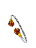 Be-Jewelled Baltic amber two-tone cuff bracelet, UK version