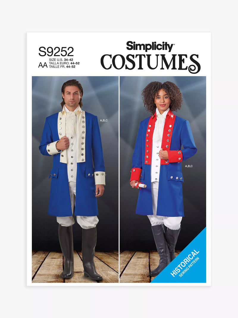 Simplicity sewing pattern Continental uniform - British product