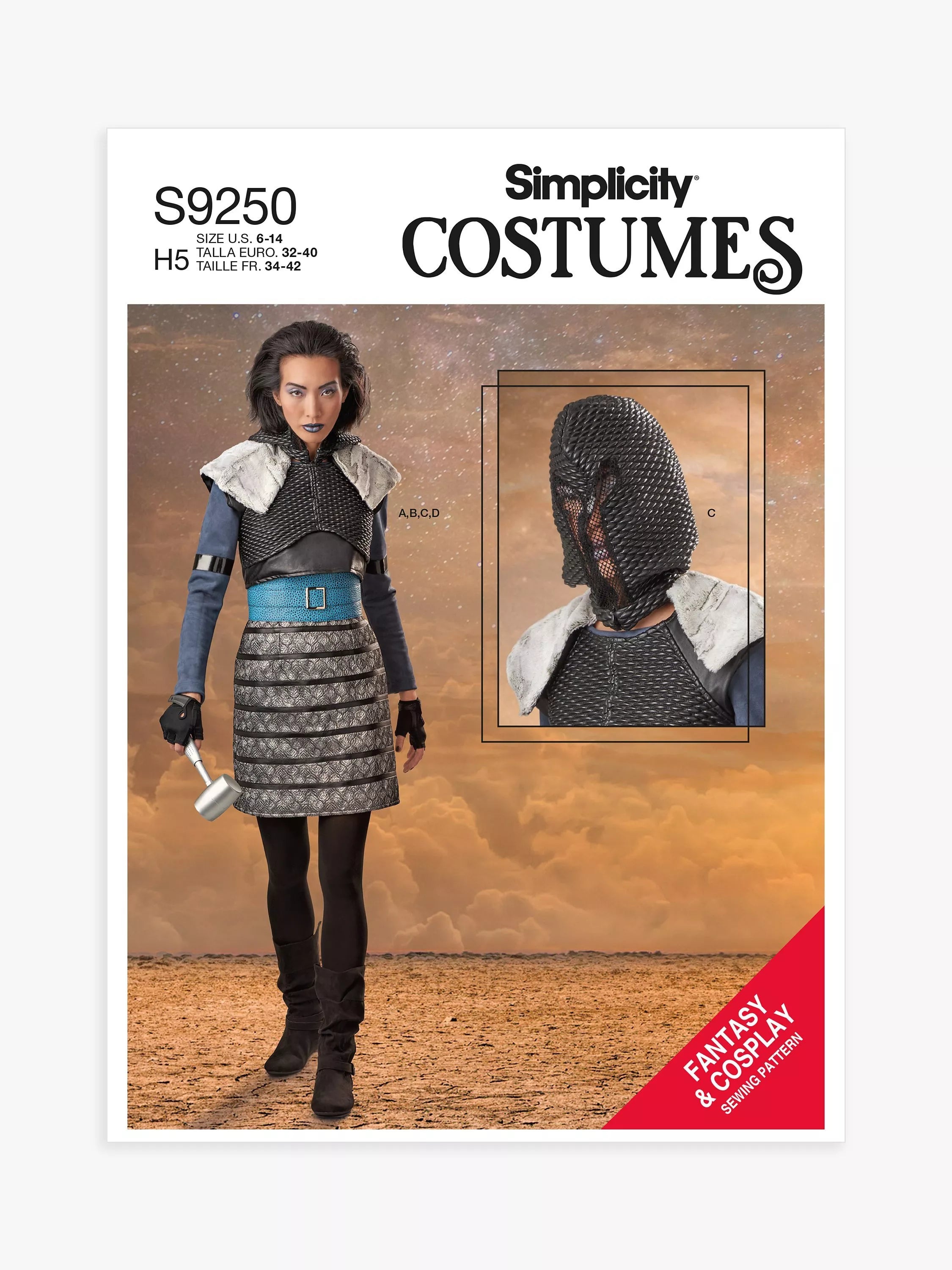 Simplicity Costume Space Warrior Sewing Pattern S9250