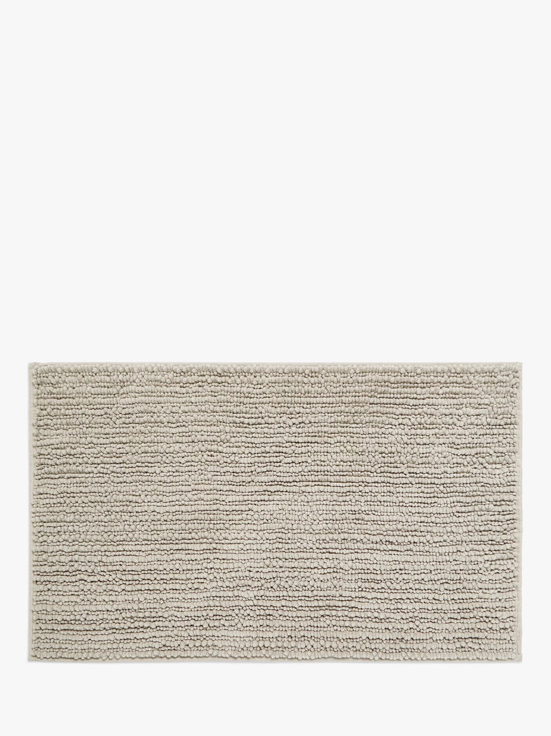 John Lewis Recycled Polyester Quick Dry Bobble Bath Mat, Natural