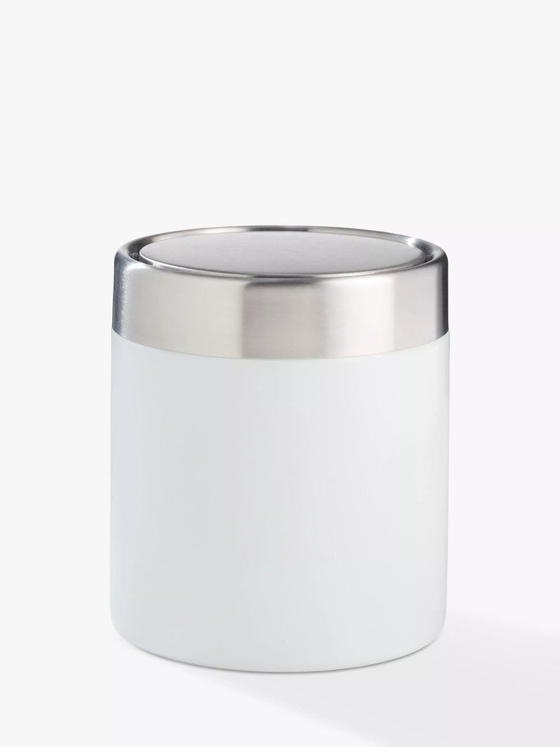 John Lewis bathroom bin white 1.5L, UK version