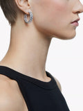 Swarovski Millenia crystal half hoop earrings silver tone - British product