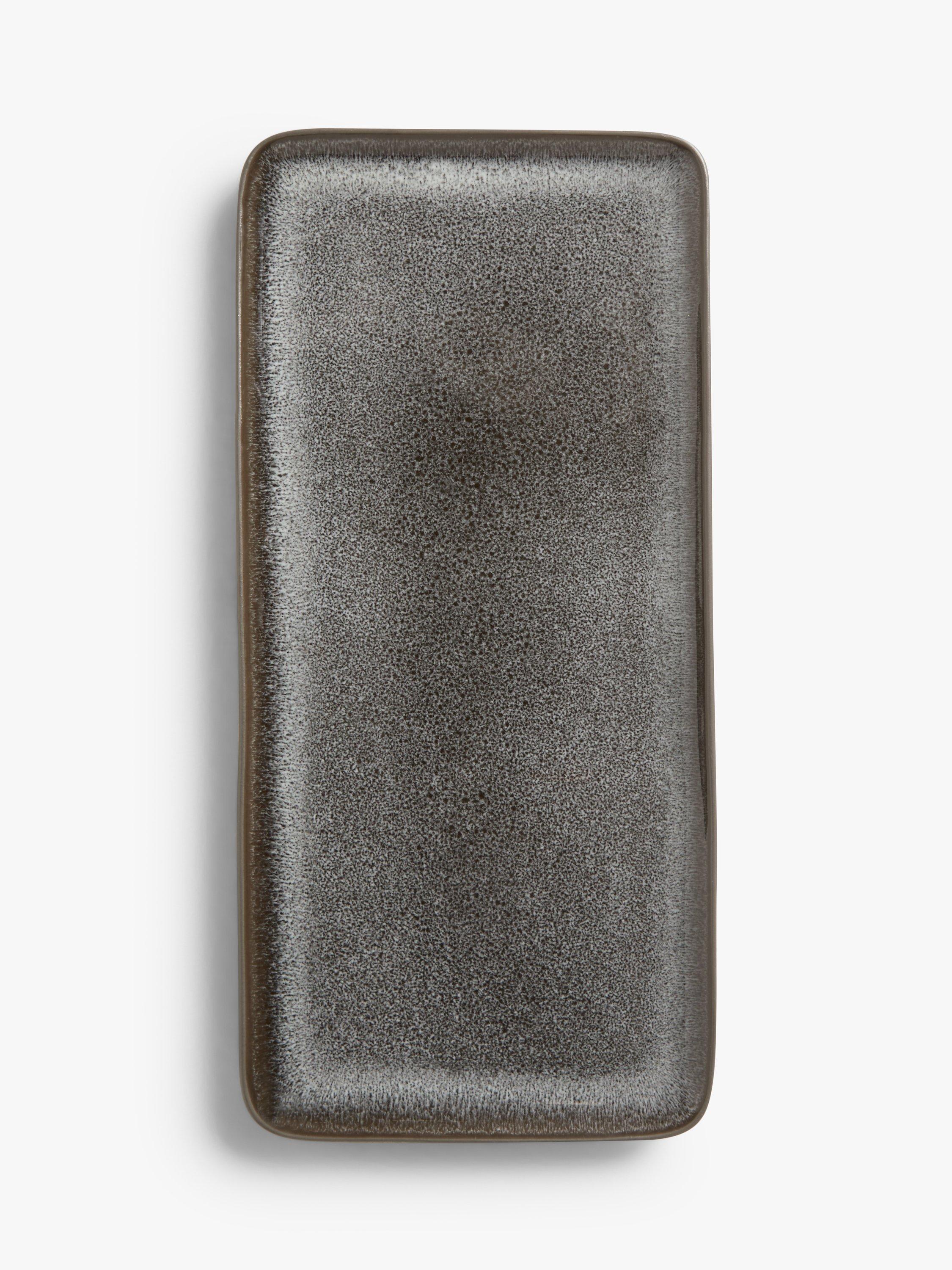 John Lewis grey rectangular stoneware platter 33cm, UK version