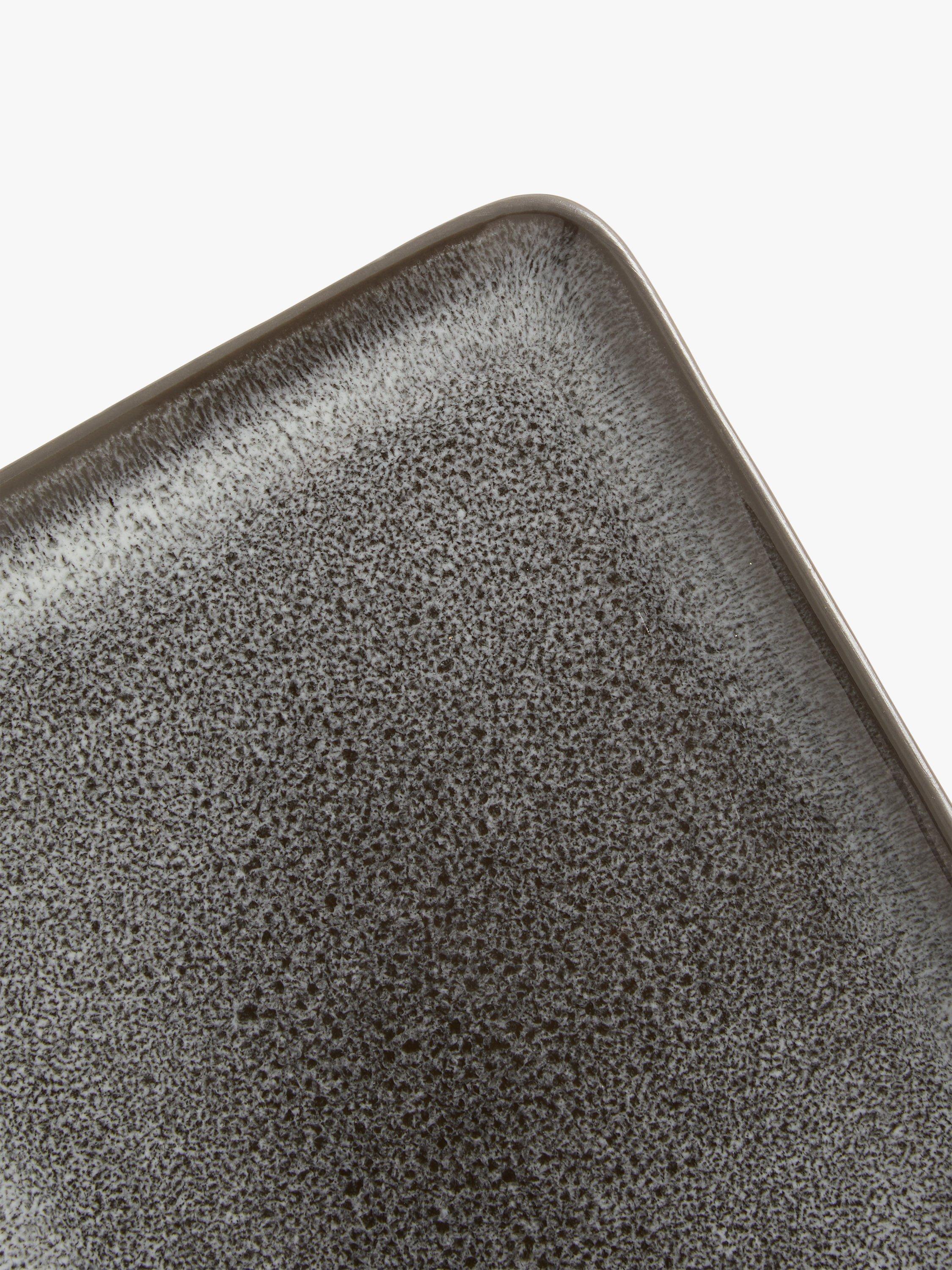 John Lewis grey rectangular stoneware platter 33cm, UK version