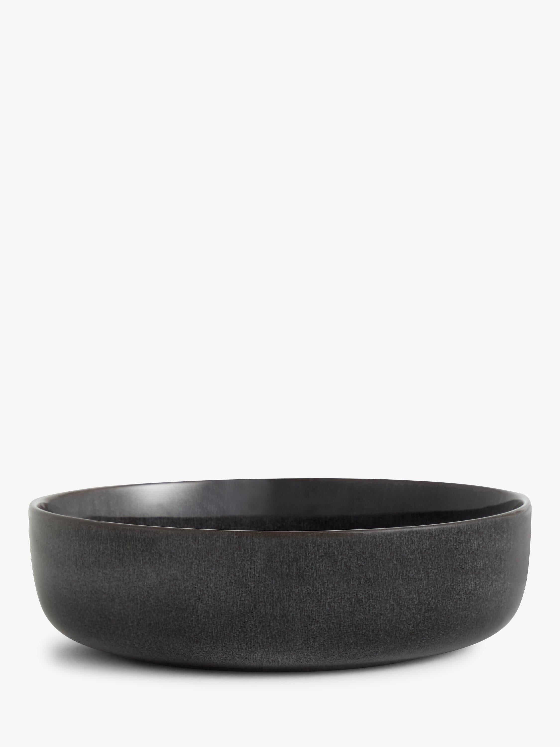Grey reactive glaze stoneware serving bowl, 27cm, imported from the UK