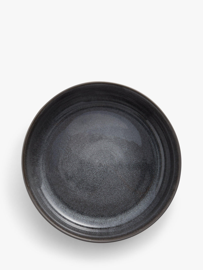 Grey reactive glaze stoneware serving bowl, 27cm, imported from the UK