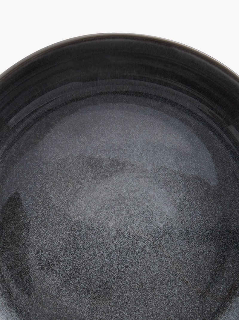 Grey reactive glaze stoneware serving bowl, 27cm, imported from the UK