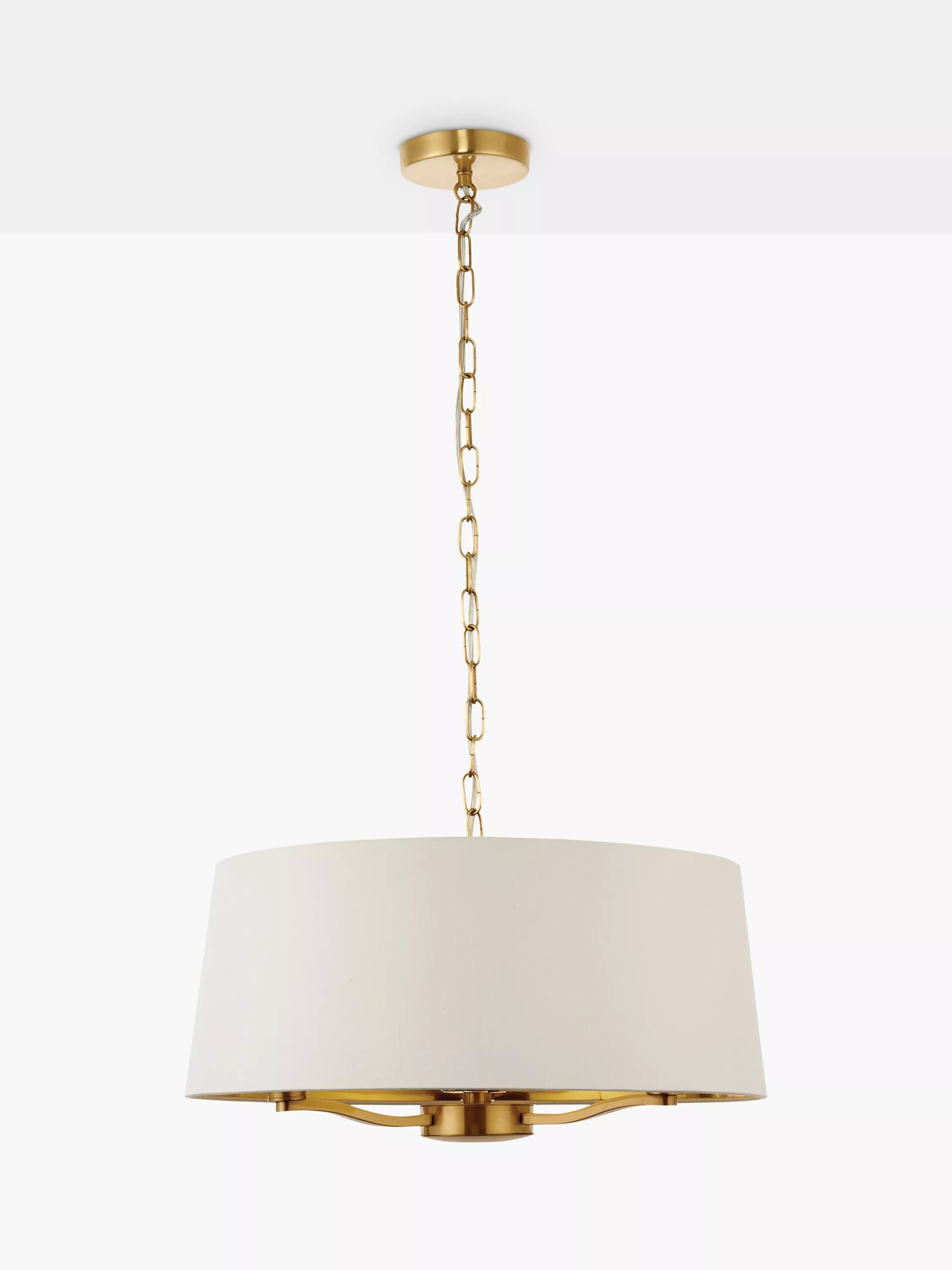 Bay Lighting Manor ceiling light in white and metallic brass (British brand)