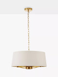 Bay Lighting Manor ceiling light in white and metallic brass (British brand)
