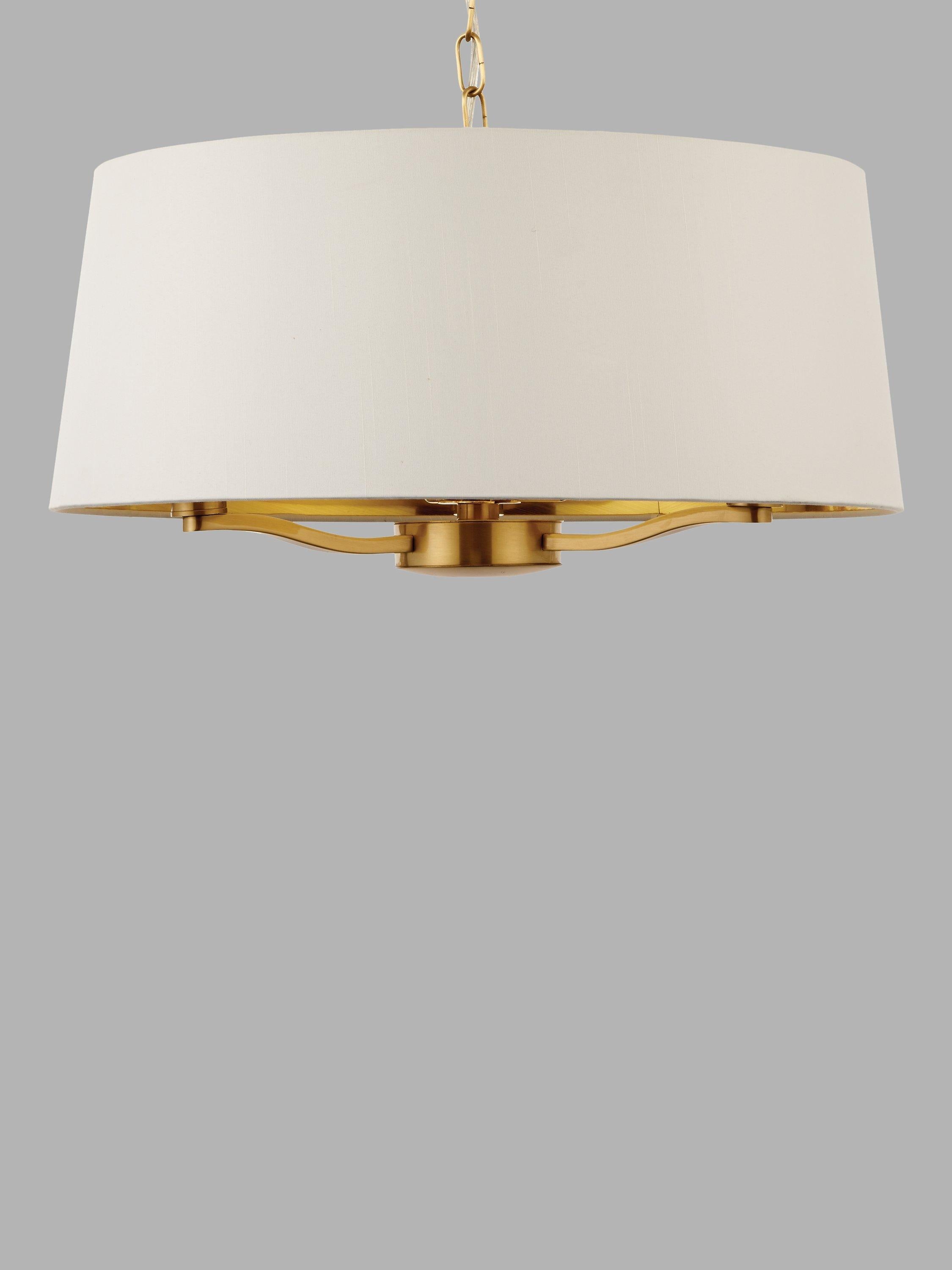 Bay Lighting Manor ceiling light in white and metallic brass (British brand)