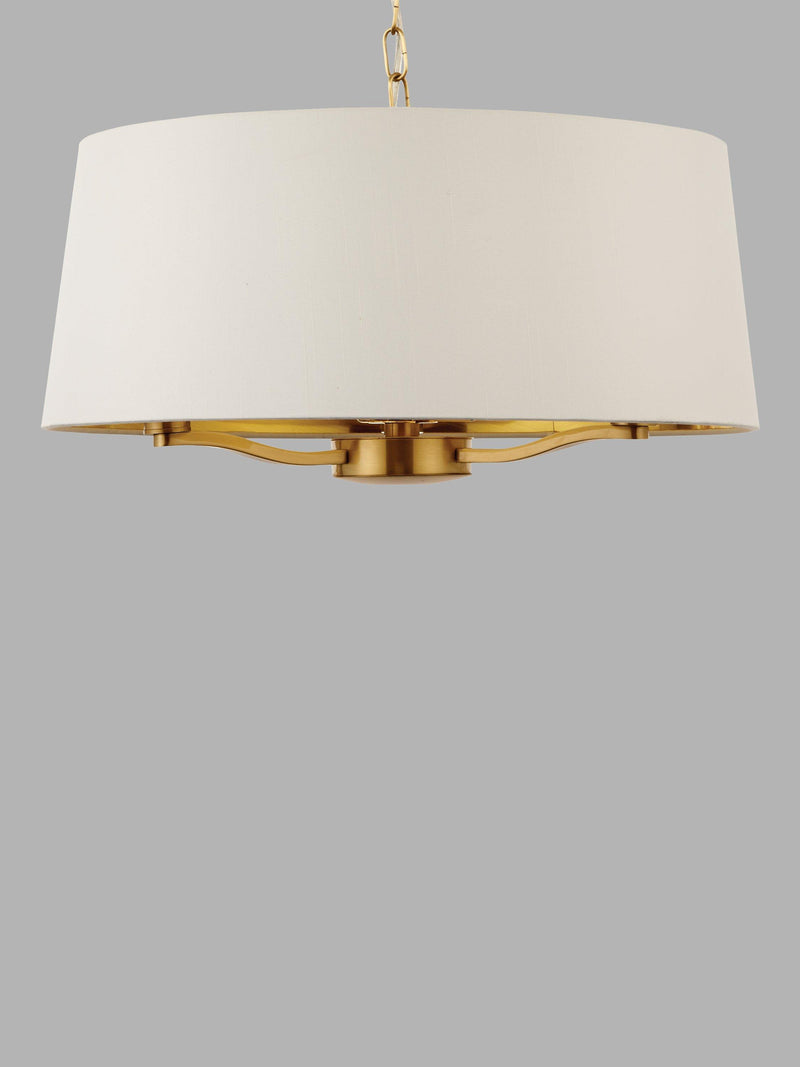 Bay Lighting Manor ceiling light in white and metallic brass (British brand)