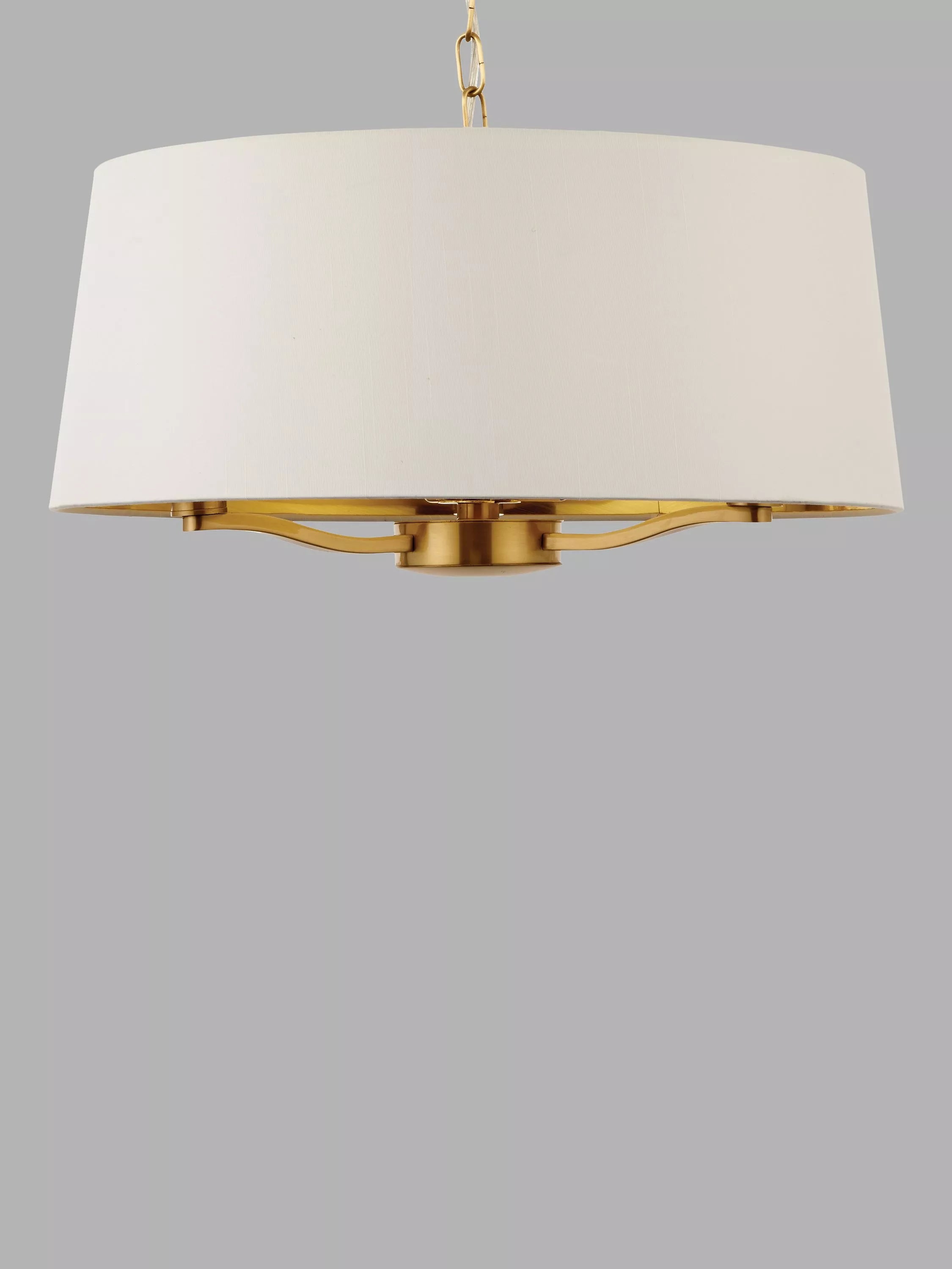Bay Lighting Manor ceiling light in white and metallic brass (British brand)
