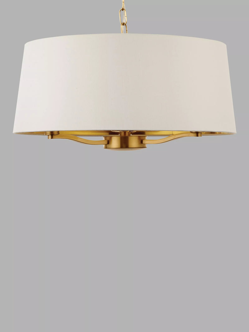Bay Lighting Manor ceiling light in white and metallic brass (British brand)