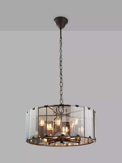 John Lewis Bay Lighting Symphony Glass Ceiling Light, Slate Grey- Buy online at McGrocer