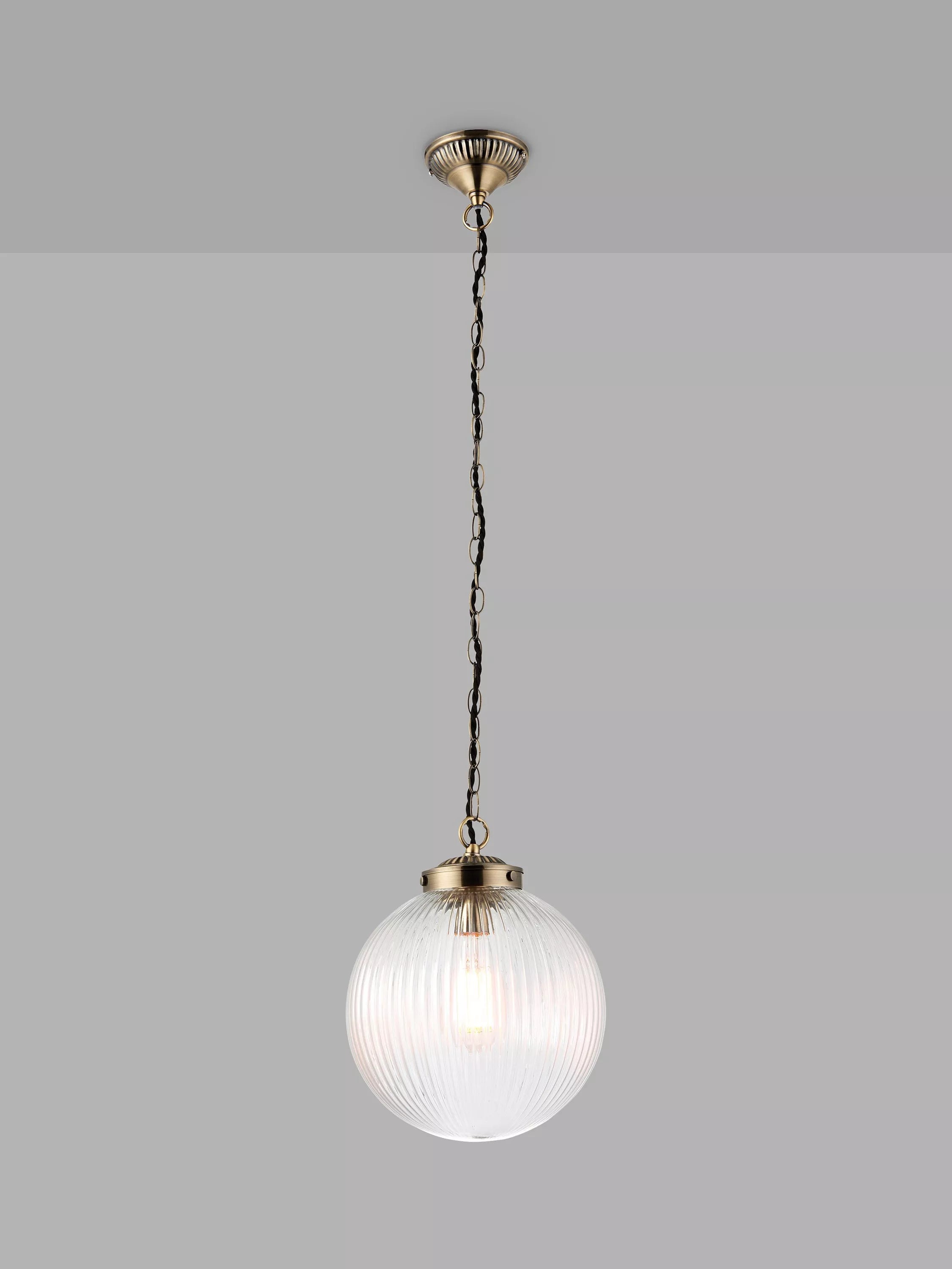 Bay Lighting Elena ribbed glass ceiling light 25cm (British brand)