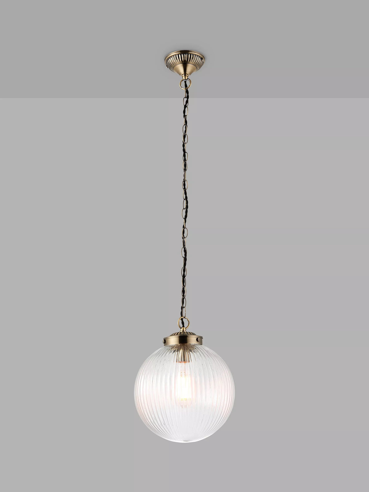 Bay Lighting Elena ribbed glass ceiling light 25cm (British brand)