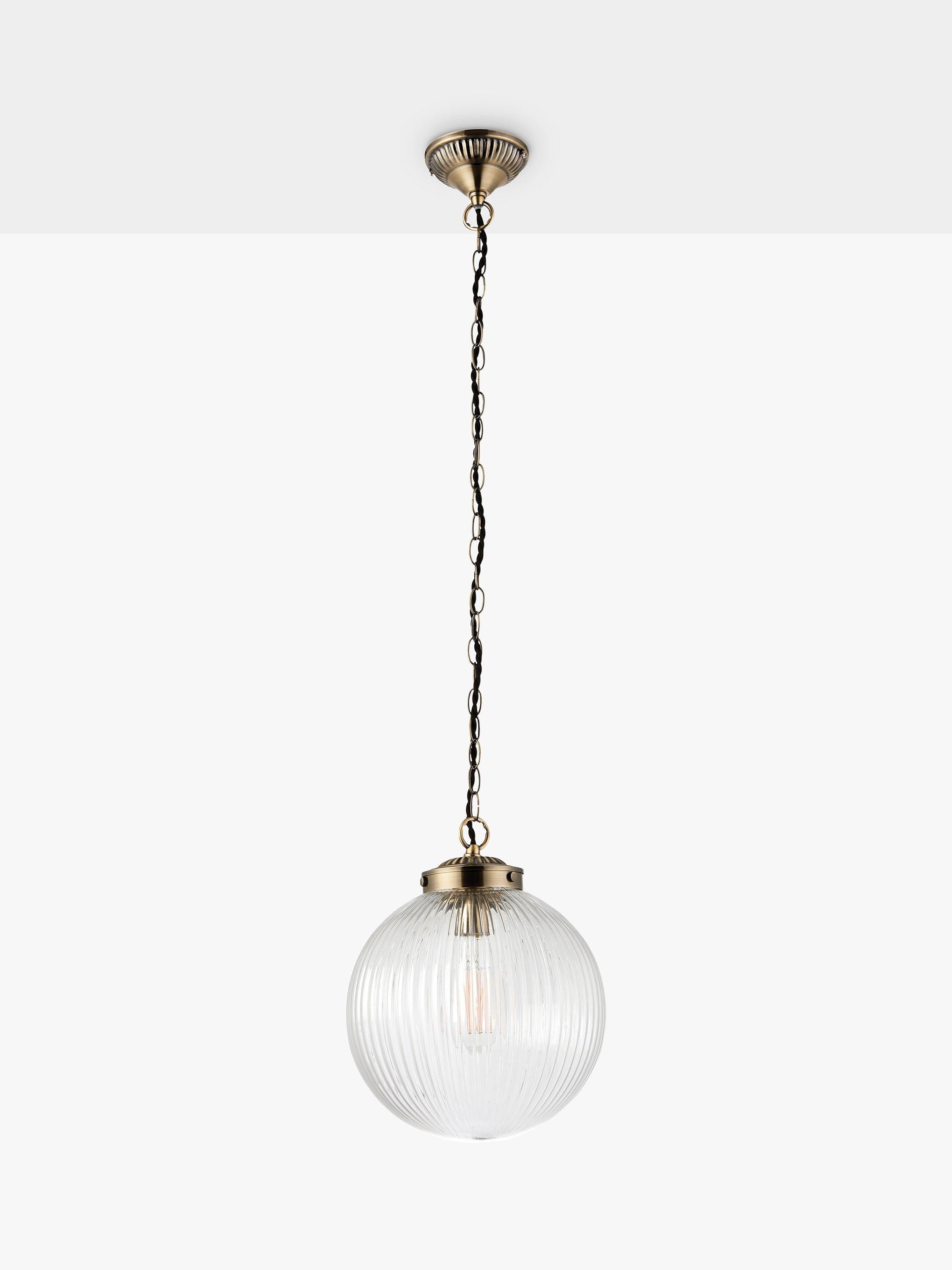Bay Lighting Elena ribbed glass ceiling light 25cm (British brand)