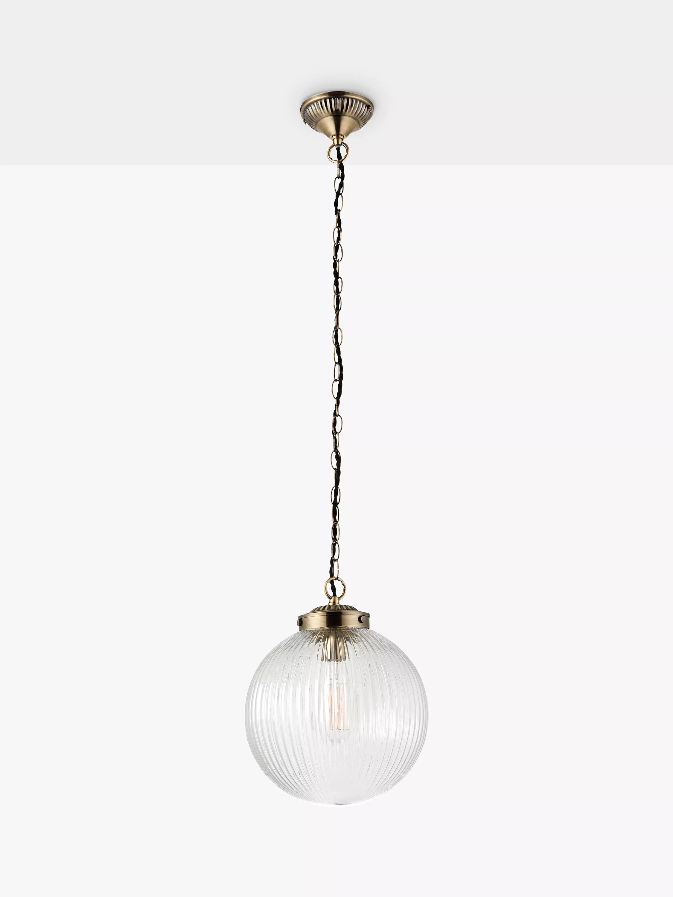 Bay Lighting Elena ribbed glass ceiling light 25cm (British brand)
