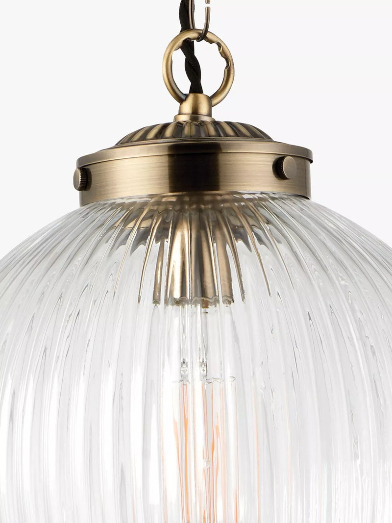 Bay Lighting Elena ribbed glass ceiling light 25cm (British brand)