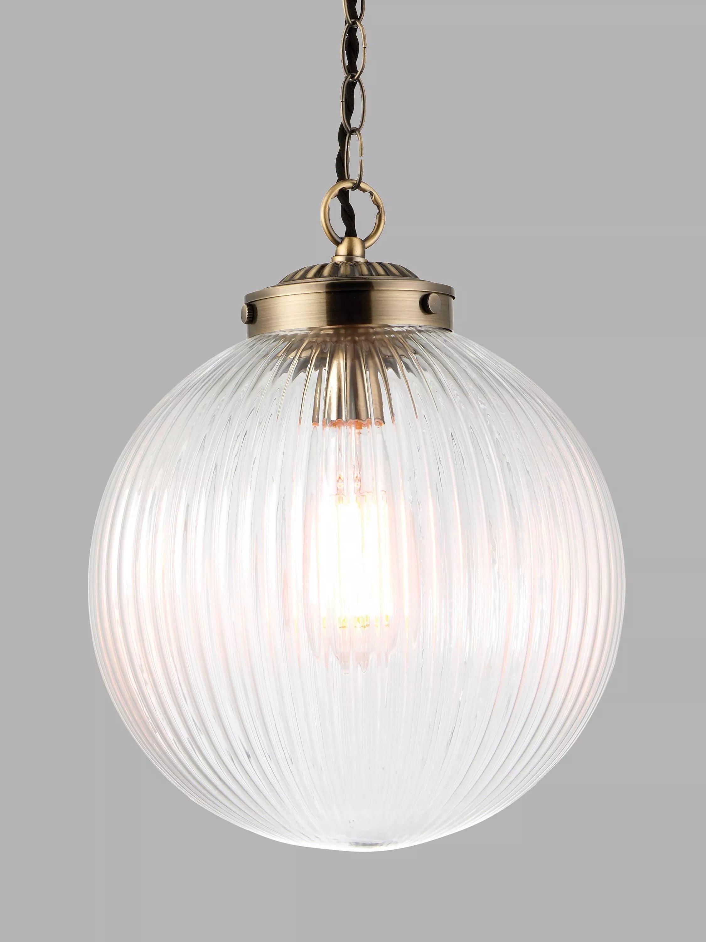 Bay Lighting Elena ribbed glass ceiling light 25cm (British brand)