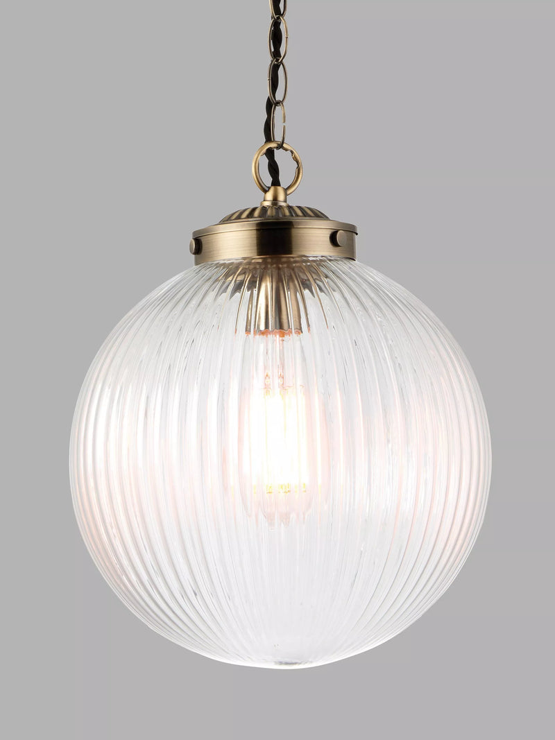 Bay Lighting Elena ribbed glass ceiling light 25cm (British brand)