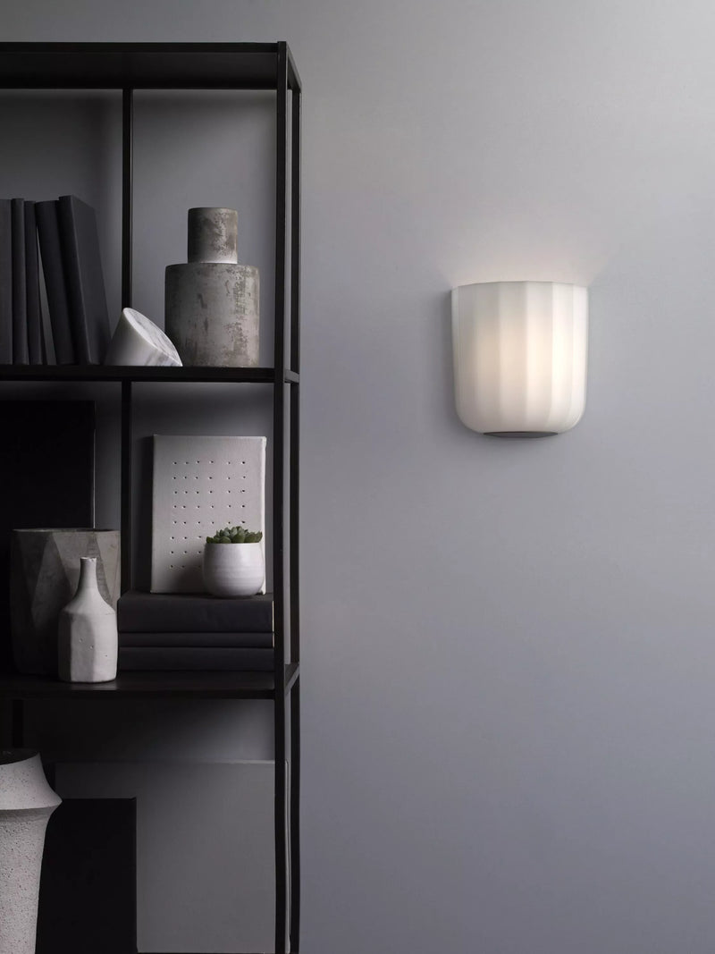 Astro Veo fluted glass wall light (British brand)