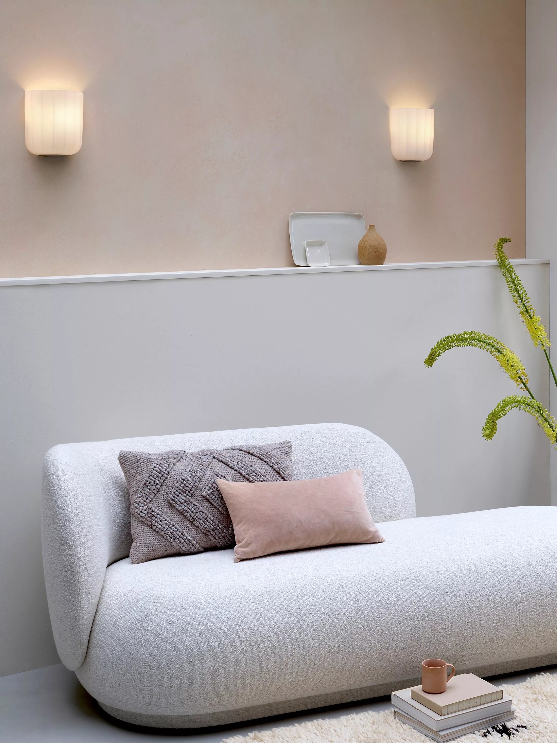 Astro Veo fluted glass wall light (British brand)