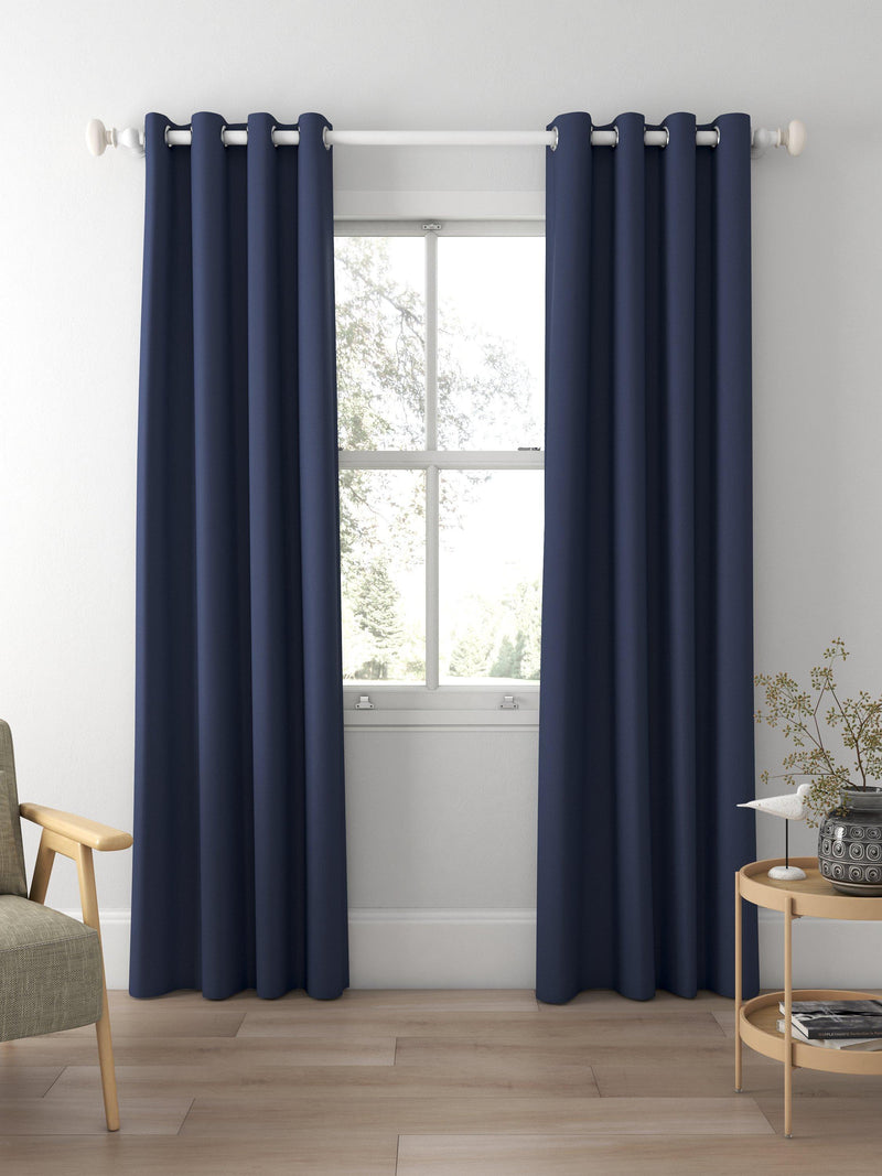 Sanderson Tuscany made to measure curtains in indigo, UK version