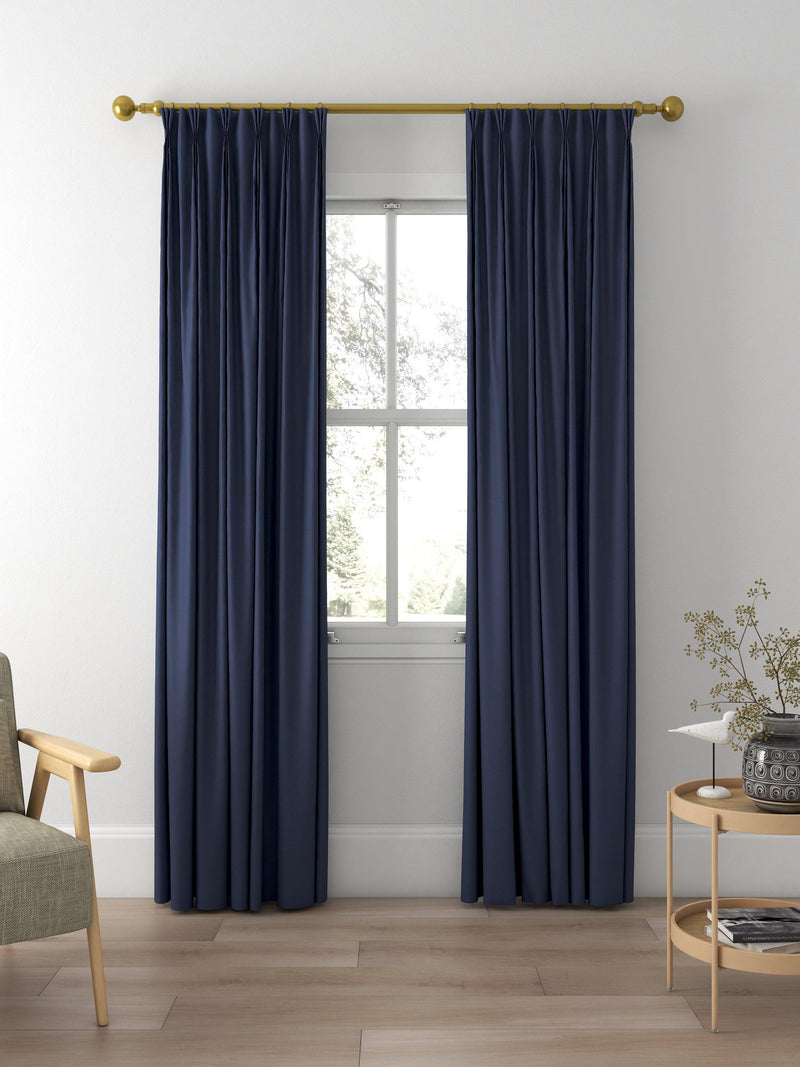 Sanderson Tuscany made to measure curtains in indigo, UK version