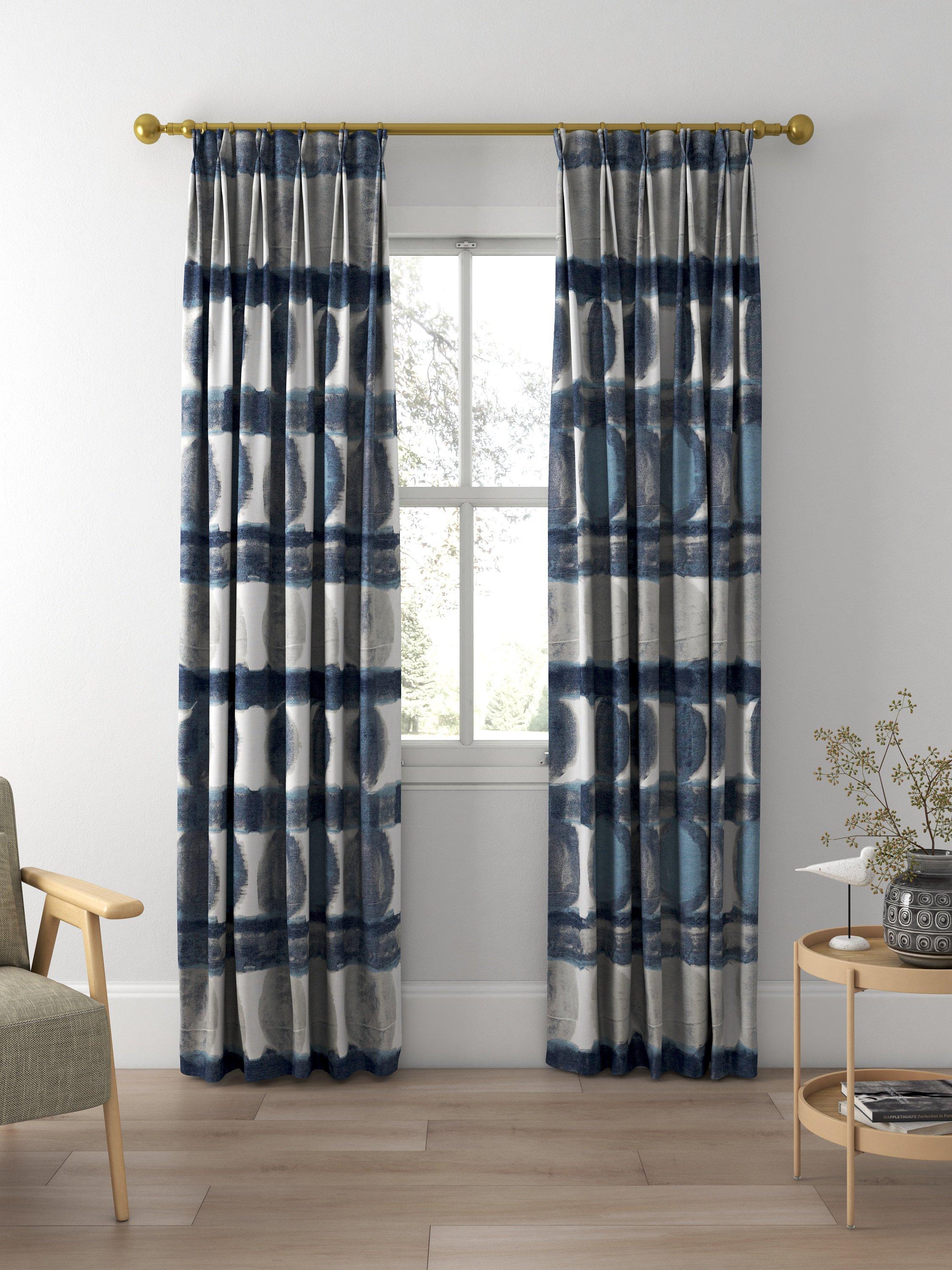 Harlequin Delphis curtains or roman blind Ink (British brand)