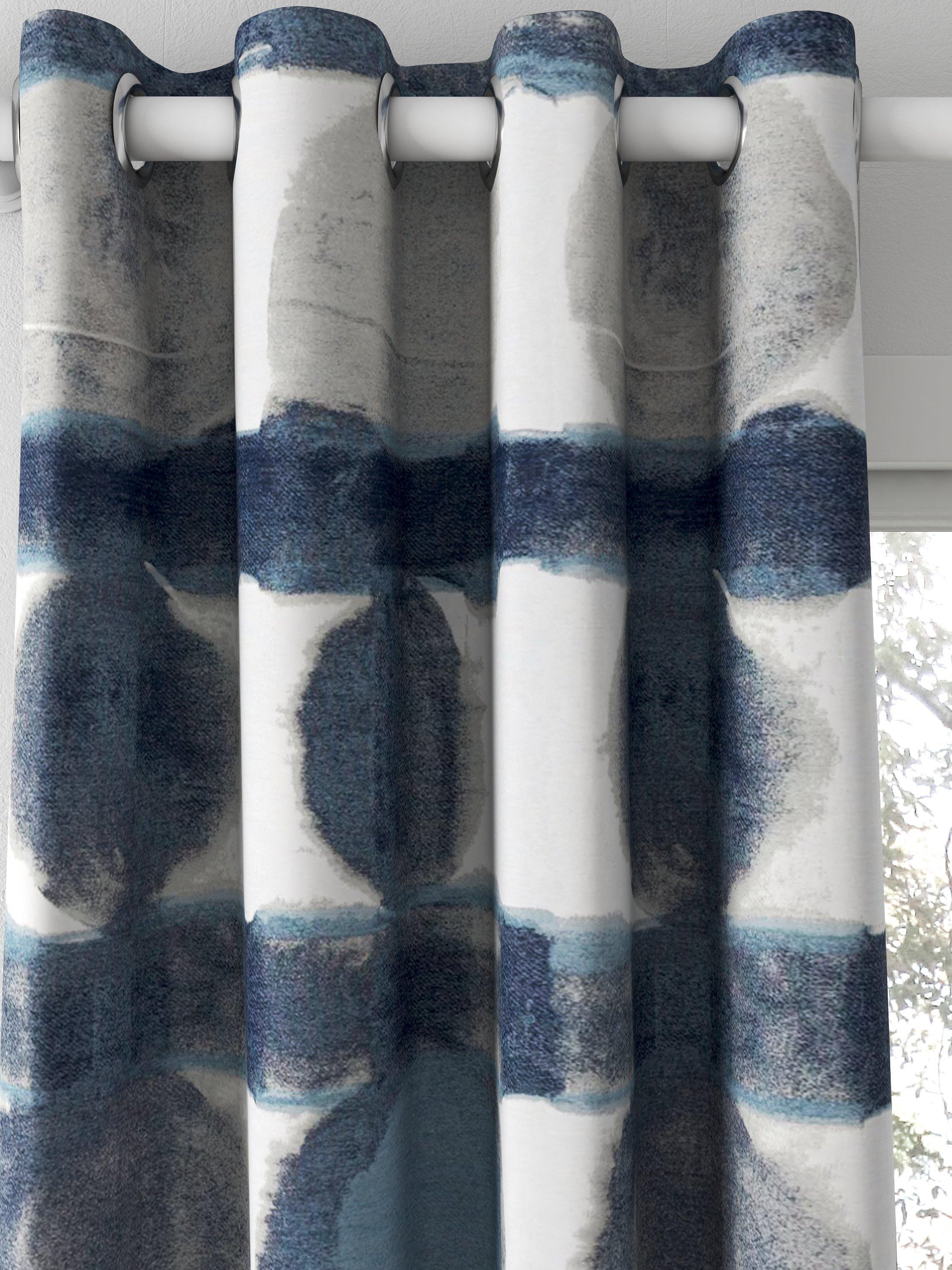 Harlequin Delphis curtains or roman blind Ink (British brand)