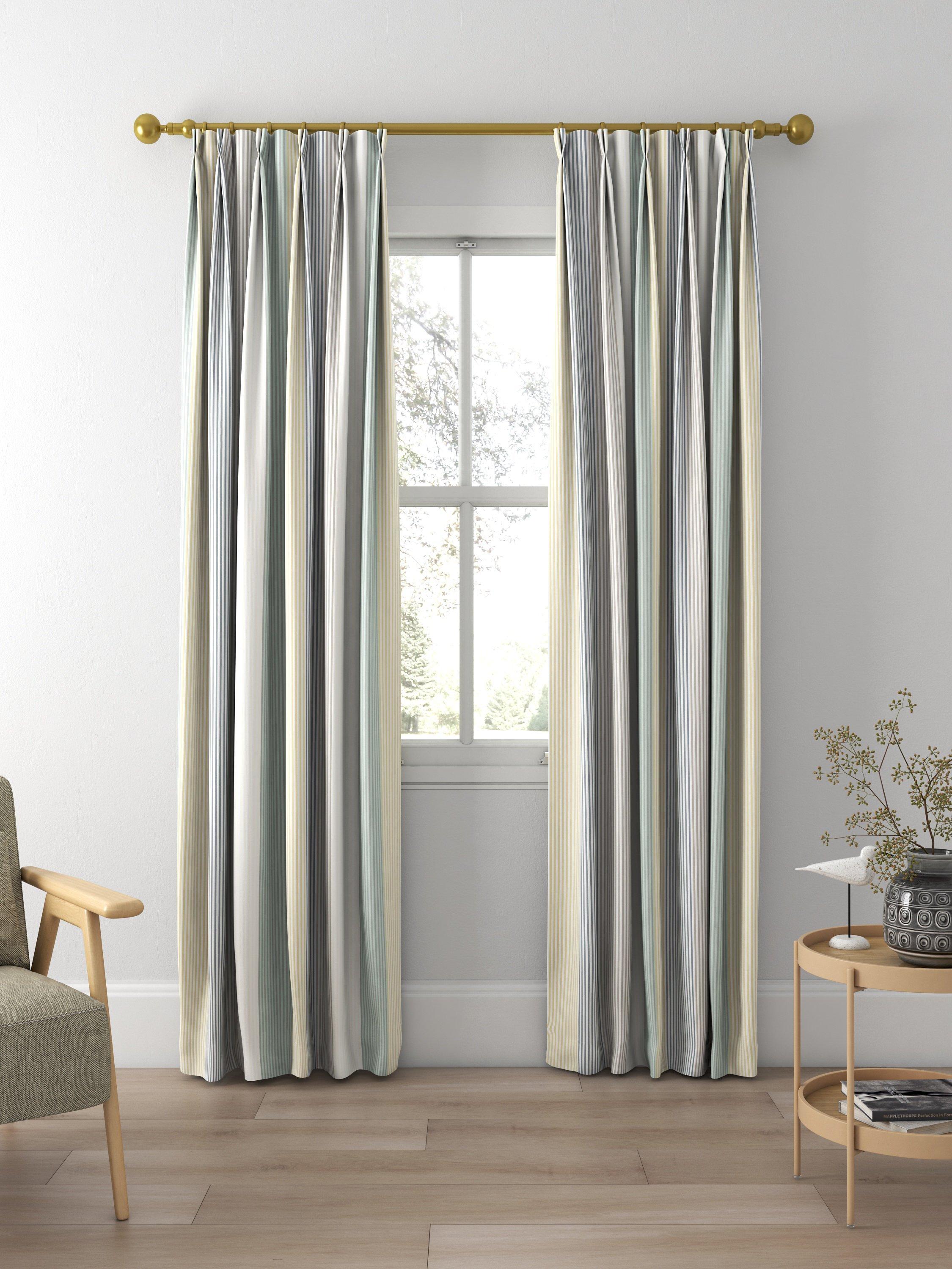 Harlequin funfair stripe curtain fabric calico cloud pebble UK version