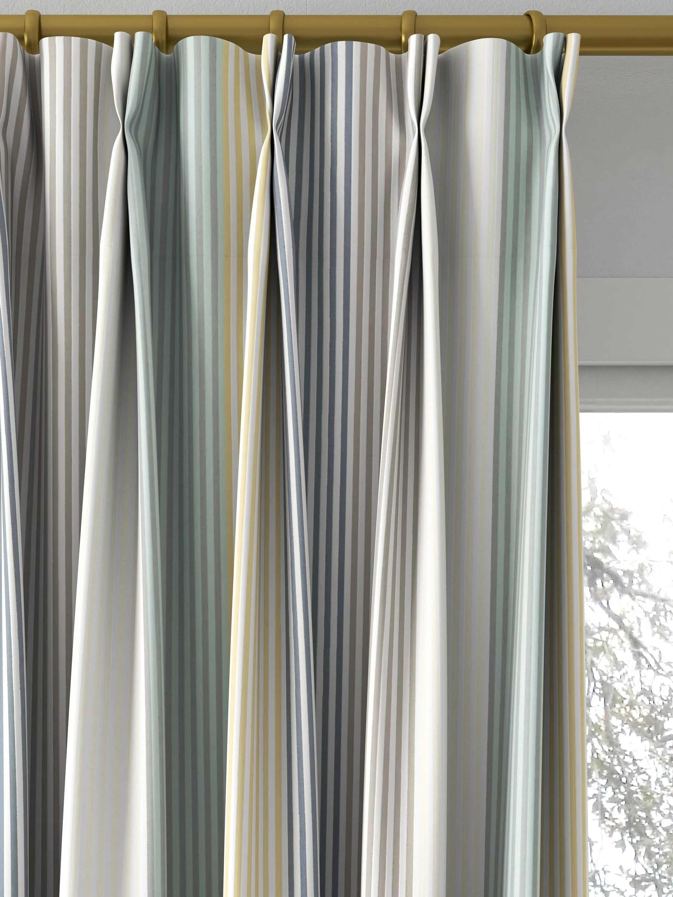Harlequin funfair stripe curtain fabric calico cloud pebble UK version