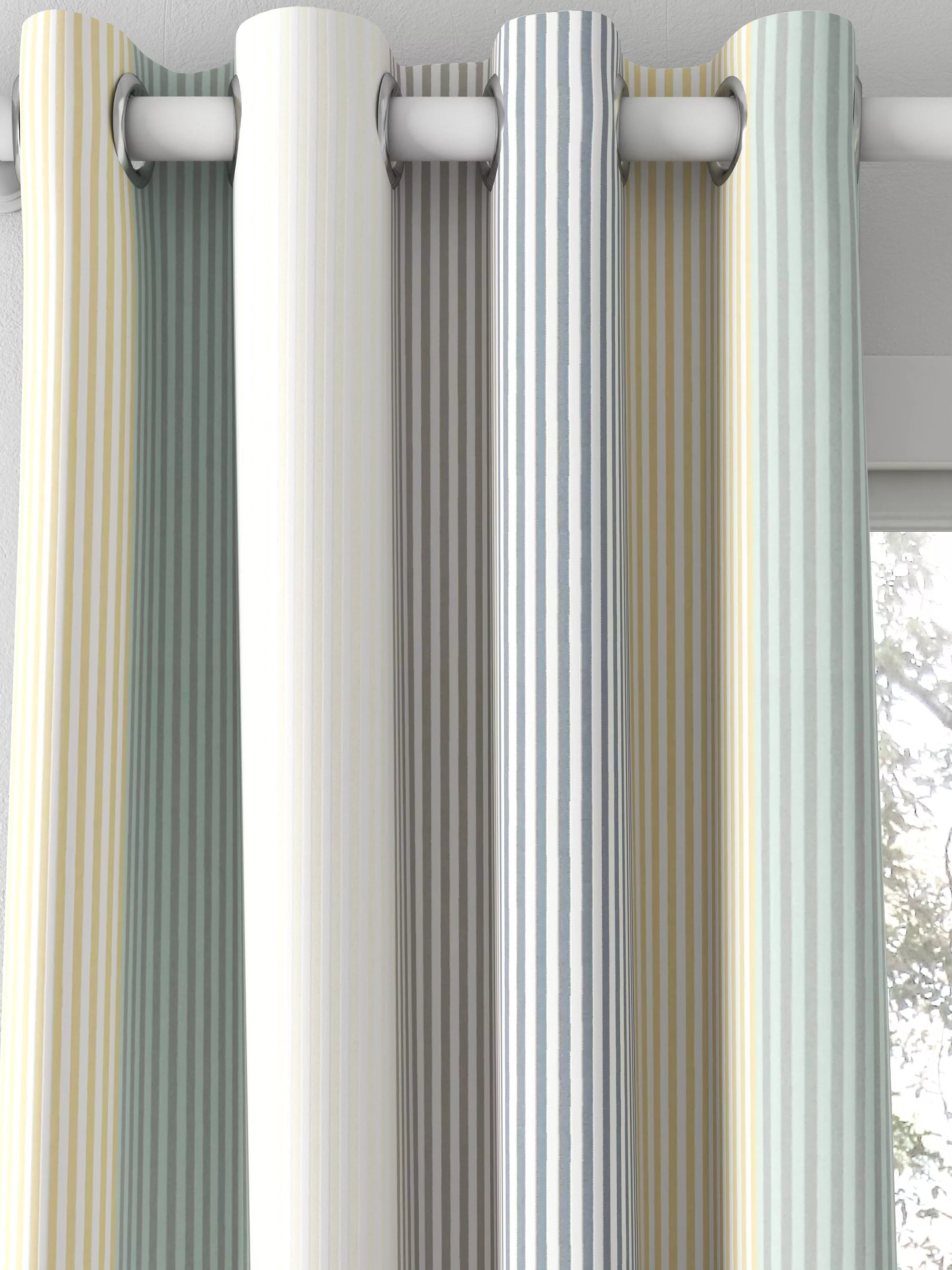 Harlequin funfair stripe curtain fabric calico cloud pebble UK version