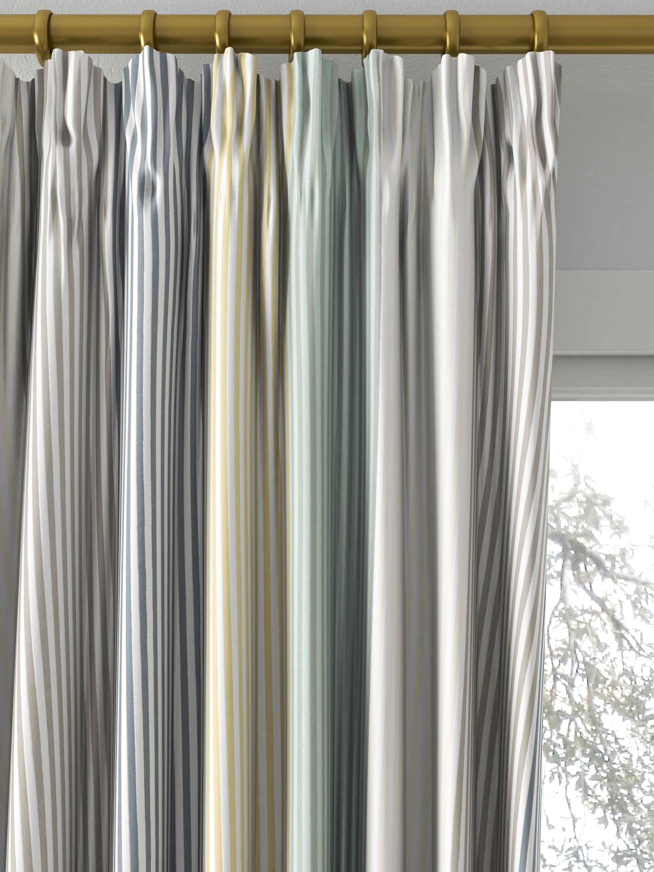 Harlequin funfair stripe curtain fabric calico cloud pebble UK version