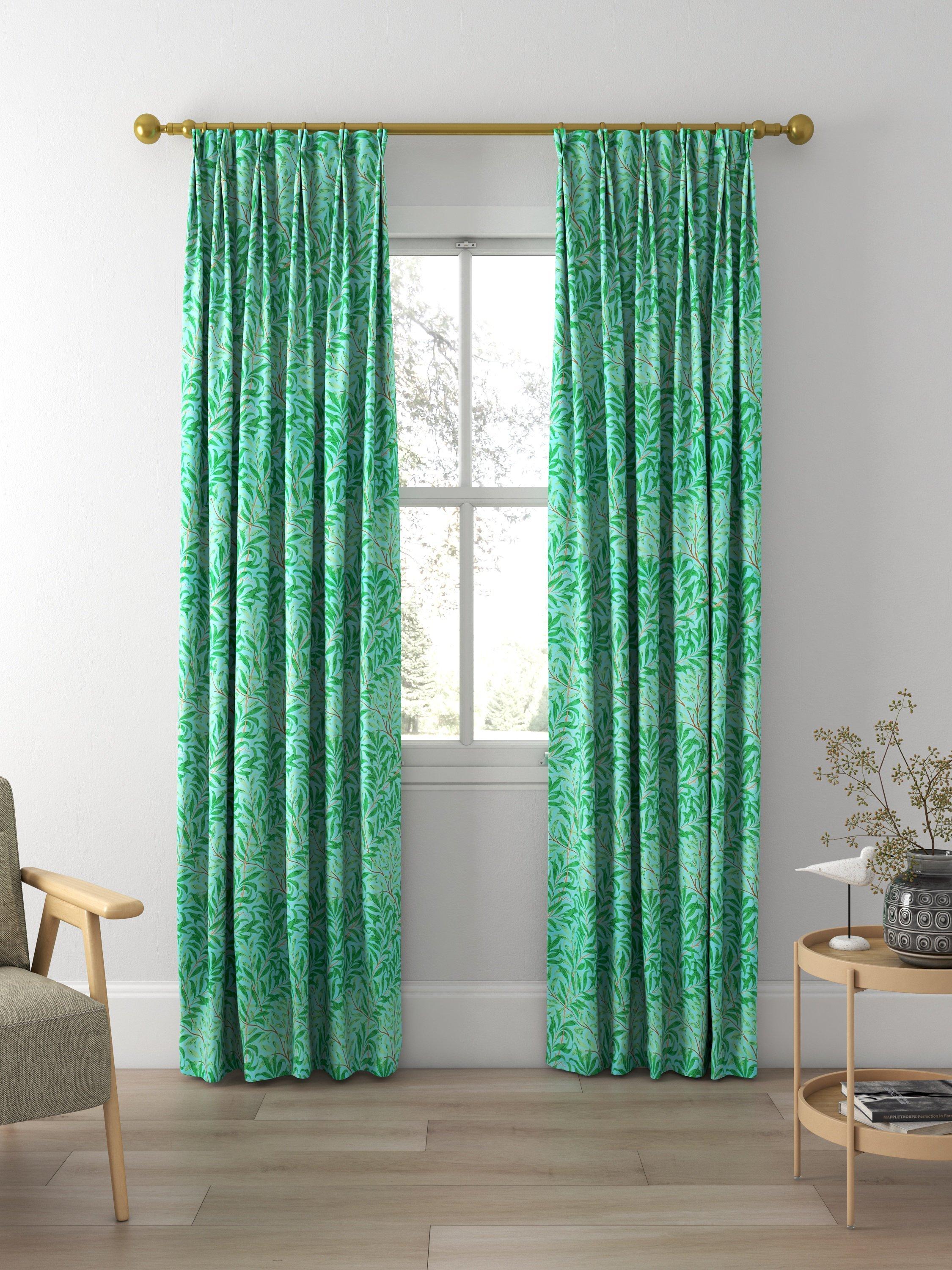 Morris & Co. Willow Boughs curtains in Sky/Leaf Green, UK version