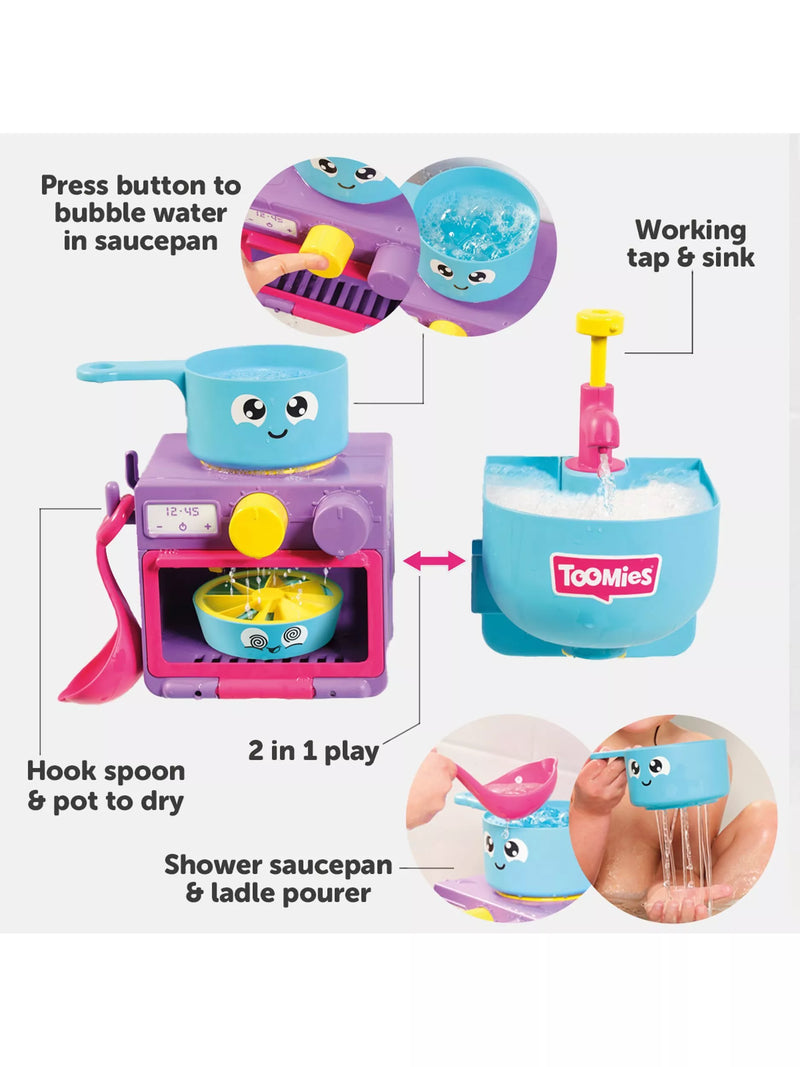 TOMY Toomies Bubble and Bake Bathtime Kitchen toy (British brand)