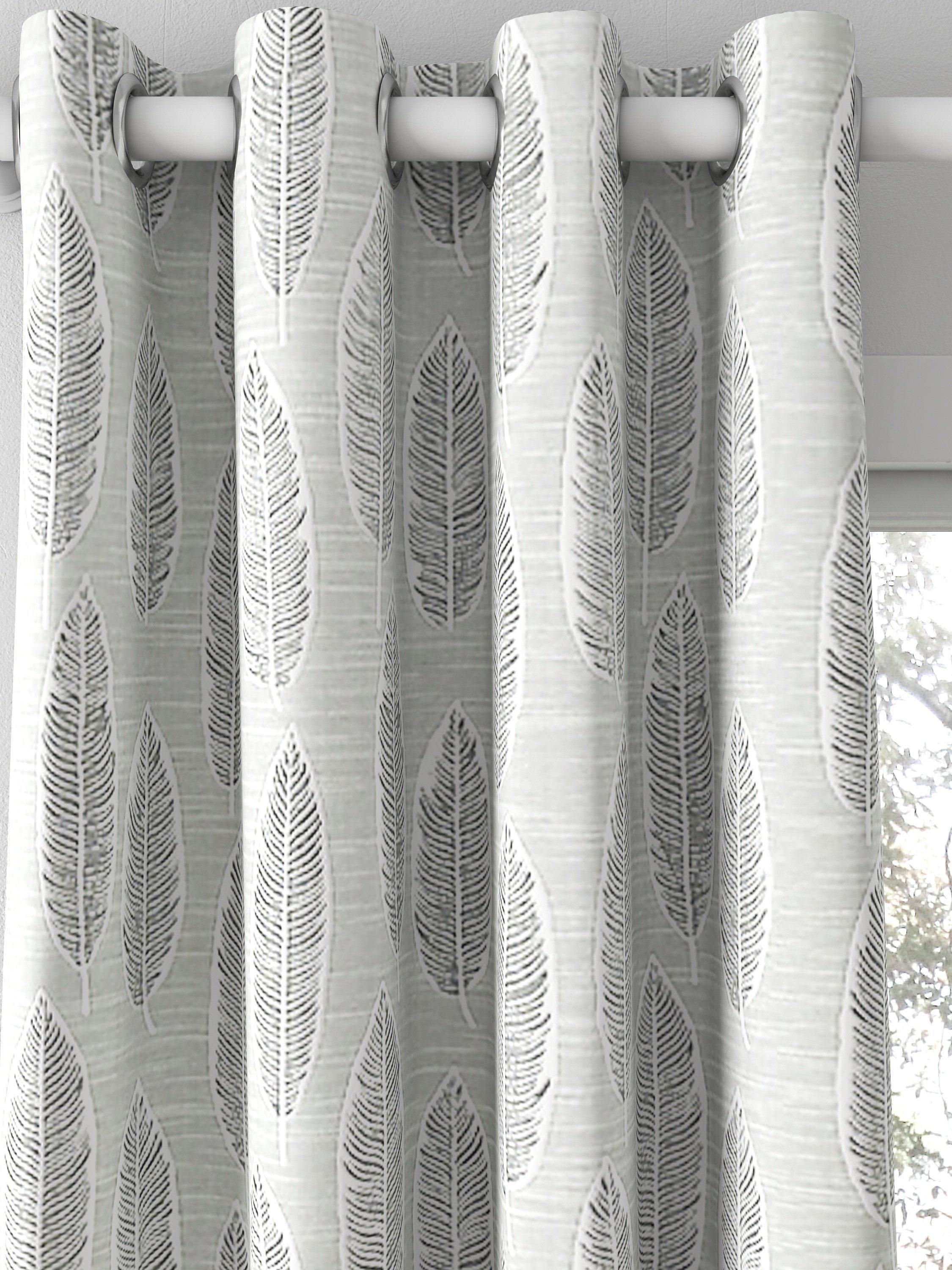 Prestigious Textiles Quill jacquard curtain in silver, made to measure - British product