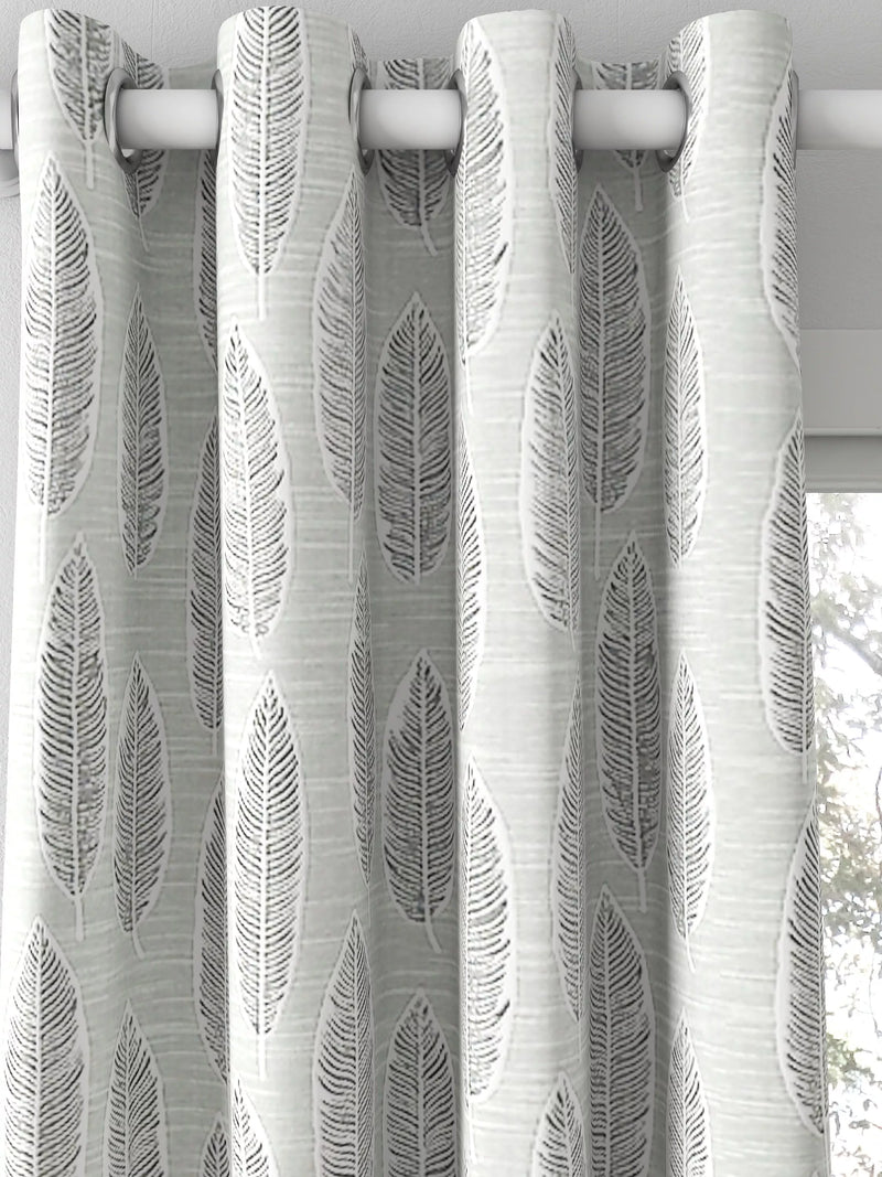 Prestigious Textiles Quill jacquard curtain in silver, made to measure - British product