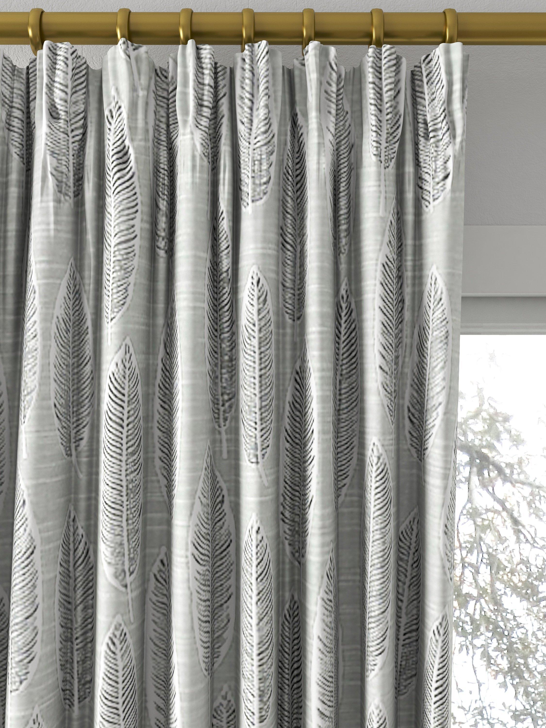 Prestigious Textiles Quill jacquard curtain in silver, made to measure - British product