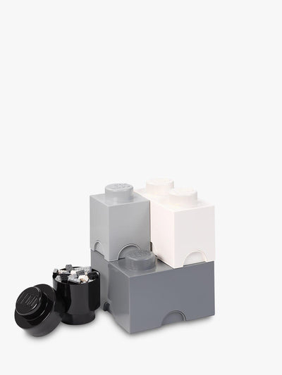John Lewis 8 Stud Stackable Storage Brick Set 4 Piece- Buy online at McGrocer