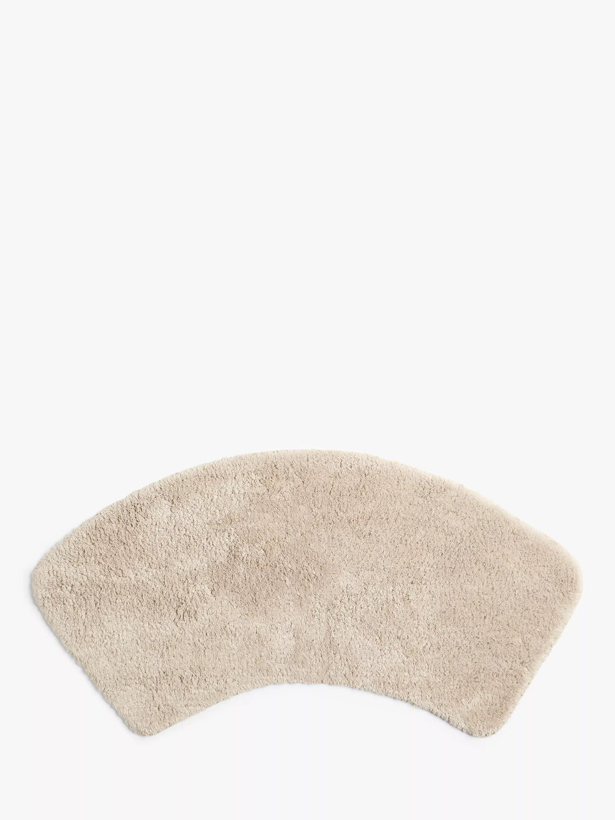 John Lewis Deep Pile Curve Bath Mat - White