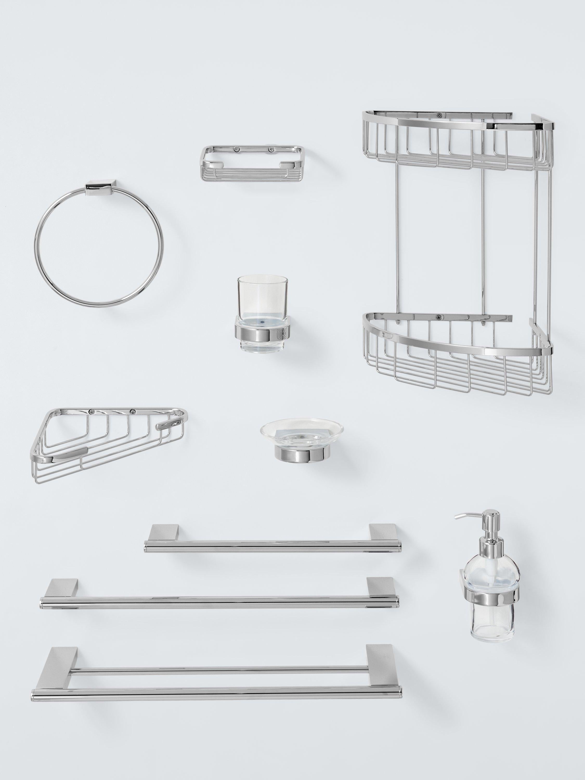 John Lewis Opus double shower basket silver (British brand)