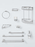 John Lewis Opus double towel rail 45cm silver, imported from the UK