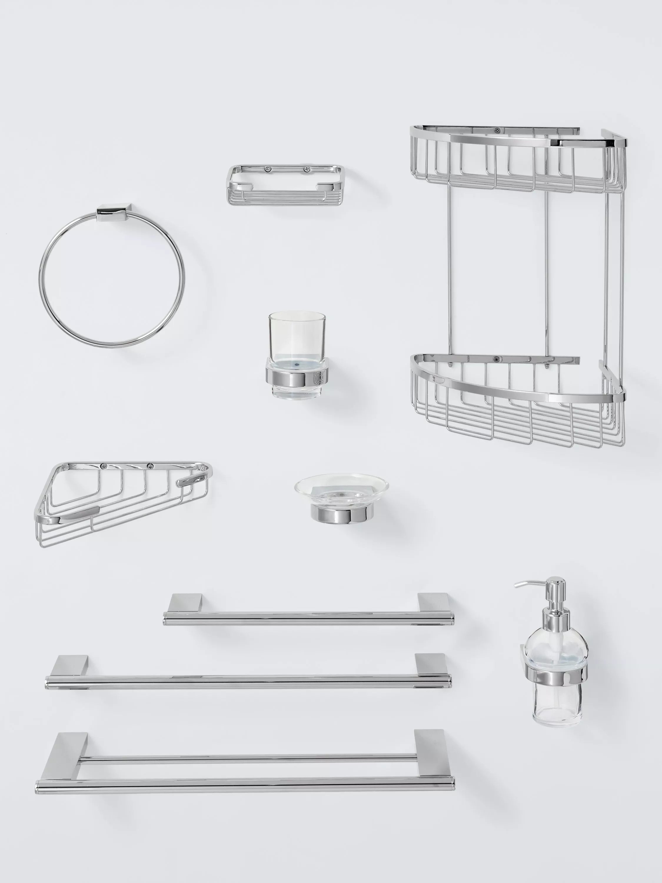 John Lewis Opus light pull chrome bathroom accessory (British brand)