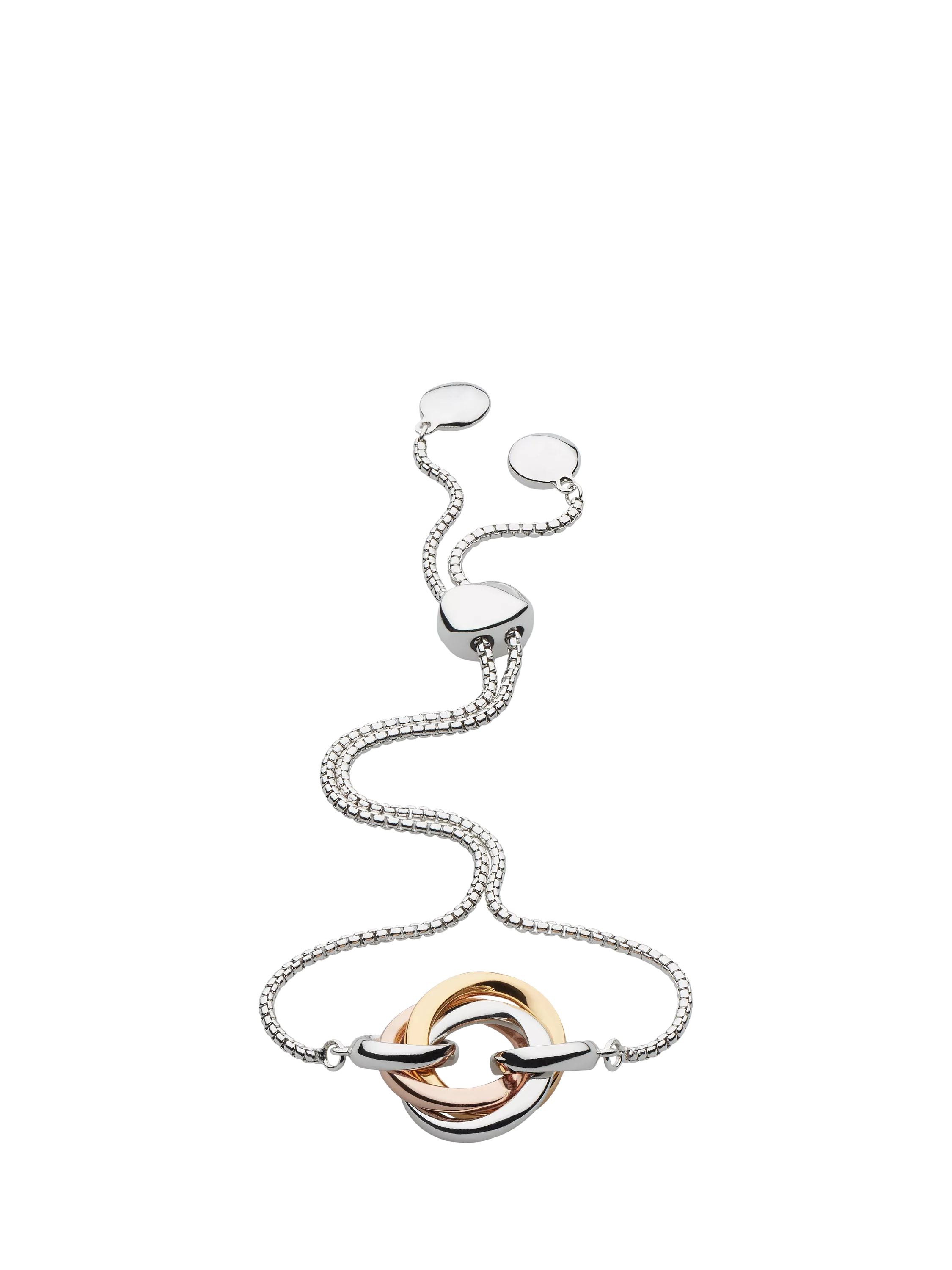 Kit Heath tri-colour trilogy chain bracelet, imported from the UK