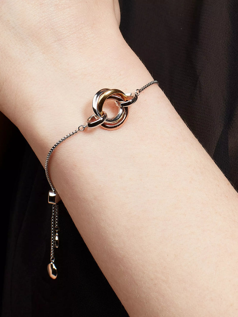 Kit Heath tri-colour trilogy chain bracelet, imported from the UK