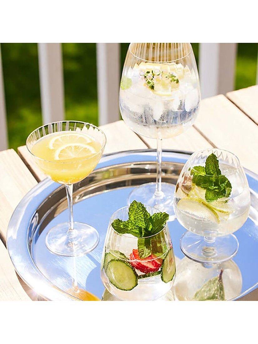 Luigi Bormioli fluted glass tumblers set of 4 450ml (British brand)