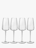Luigi Bormioli Optica fluted champagne flutes set of 4 210ml (British brand)