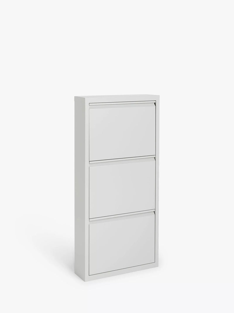 John Lewis Fold Out 3 Tier Shoe Rack, Grey